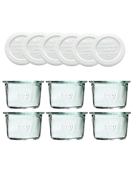 Słoiki Weck 80ml przetwory MOLD żaroodporne weki plastikowe wieka 6szt - product 2