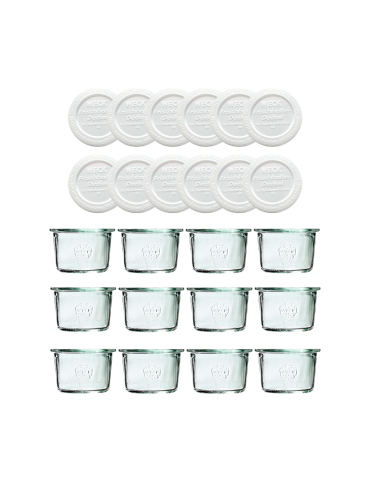 Słoiki Weck 80ml przetwory MOLD żaroodporne weki plastikowe wieka 12szt - product 2