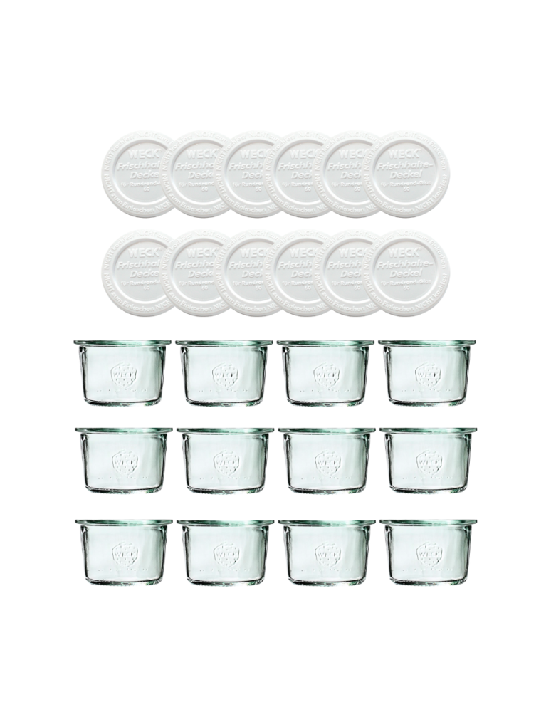 Słoiki weck - Słoiki Weck 80ml przetwory MOLD żaroodporne weki plastikowe wieka 12szt - product b2b.wamar.biz 2