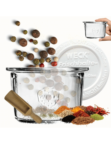 Słoik Weck 80ml na przetwory MOLD żaroodporny plastikowe wieko MIARKA 1szt