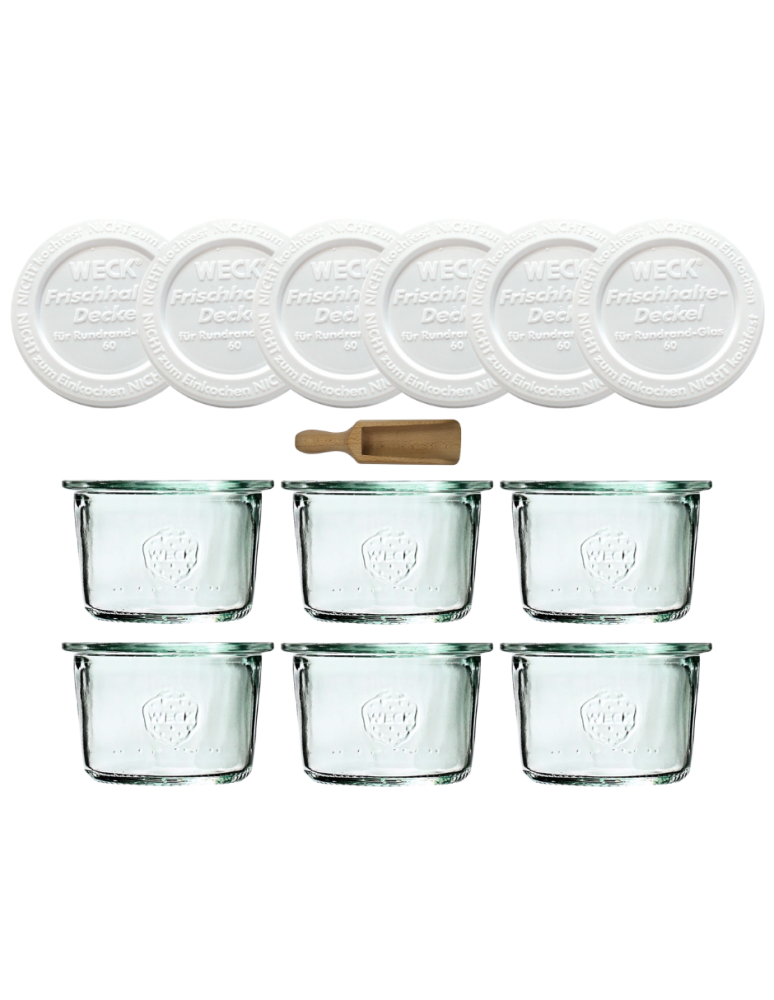 Słoiki weck - Słoiki Weck 80ml przetwory MOLD żaroodporne plastikowe wieka MIARKA 6szt - product b2b.wamar.biz 2