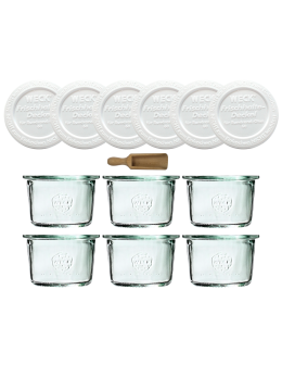 Słoiki Weck 80ml przetwory MOLD żaroodporne plastikowe wieka MIARKA 6szt - product 2