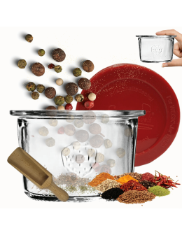 Słoik Weck 80ml na przetwory MOLD żaroodporny silikonowe wieko 1szt miarka