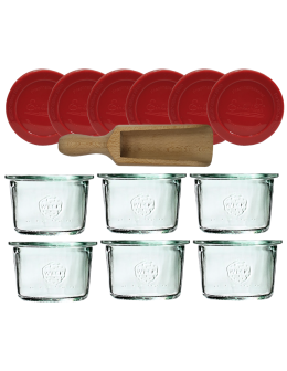 Słoiki Weck 80ml przetwory MOLD żaroodporne silikonowe wieko 6szt miarka - product 2