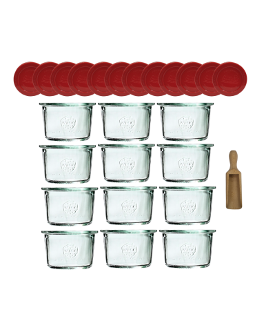 Słoiki Weck 80ml przetwory MOLD żaroodporne silikonowe wieko 12szt miarka - product 2