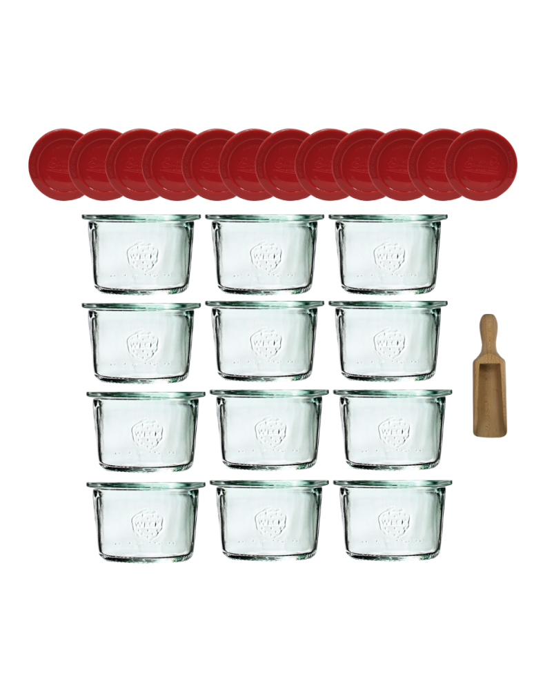 Słoiki weck - Słoiki Weck 80ml przetwory MOLD żaroodporne silikonowe wieko 12szt miarka - product b2b.wamar.biz 2