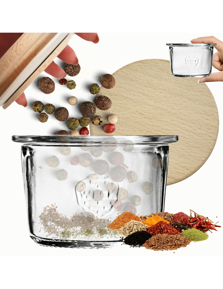 Słoiki weck - Słoik Weck 80ml na przetwory MOLD żaroodporny drewniane wieko 1szt SOLIDNY - product b2b.wamar.biz 1