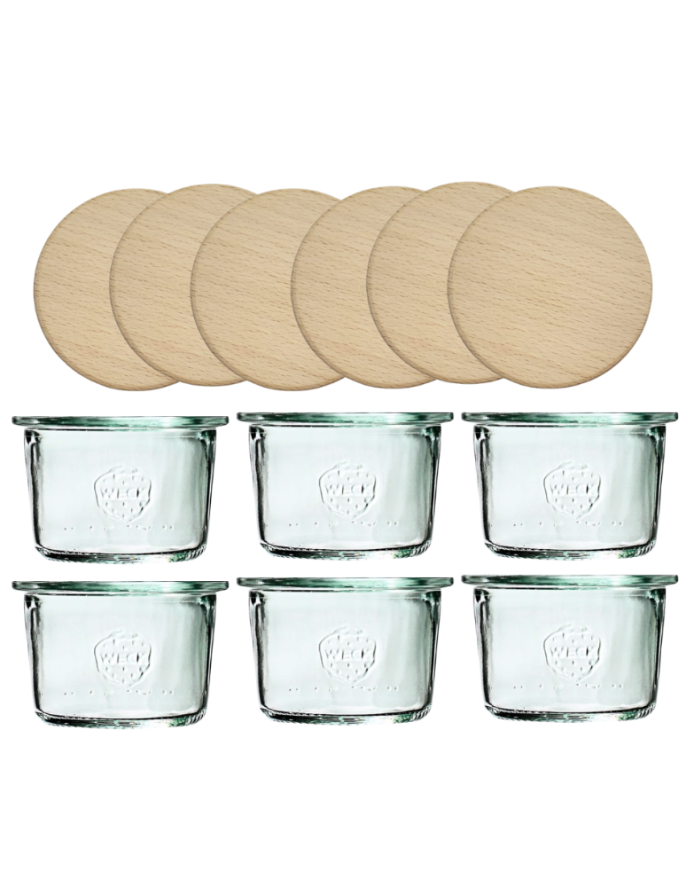 Słoiki weck - Słoiki Weck 80ml przetwory MOLD żaroodporne drewniane wieka 6szt SOLIDNE - product b2b.wamar.biz 2