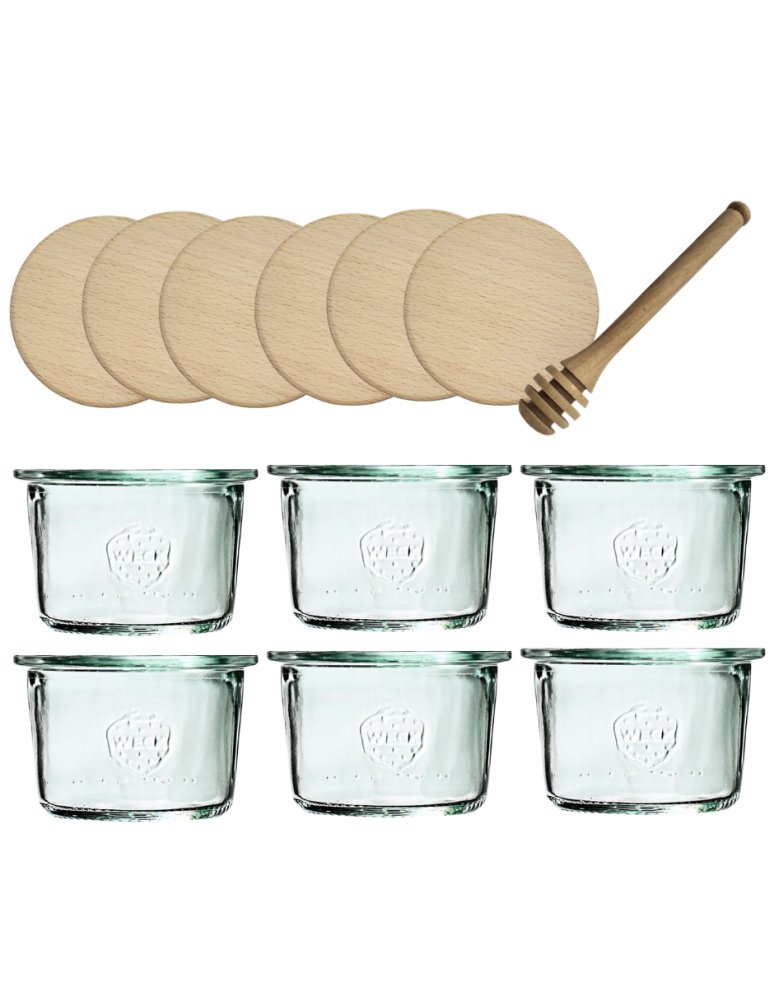 Słoiki weck - Słoiki Weck 80ml przetwory MOLD żaroodporne drewniane wieka 6szt nabierak - product b2b.wamar.biz 2