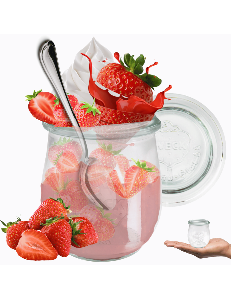 Słoiki weck - Słoik Weck 220ml słoik szklany ozdobny TULIP na deser wieko szklane 1szt - product b2b.wamar.biz 1