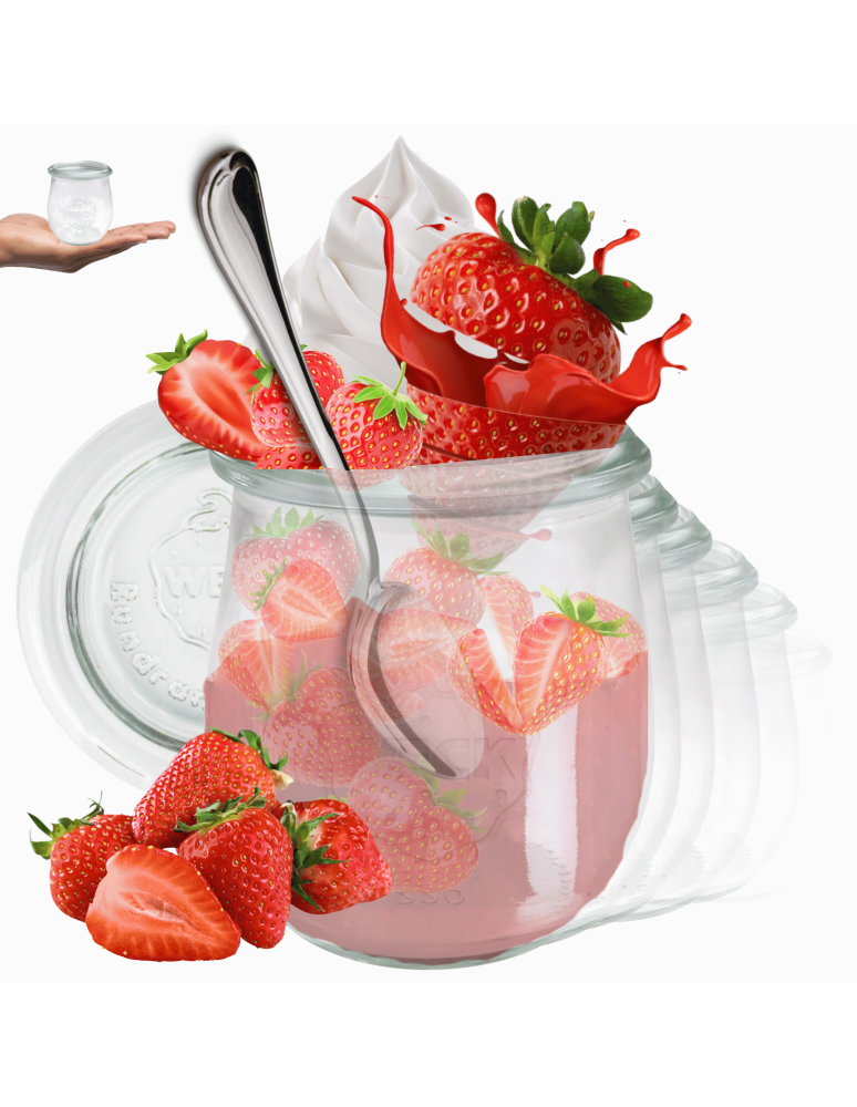 Słoiki weck - Słoiki Weck 220ml słoiki szklane ozdobne TULIP przyprawy wieka szkło 12szt - produkt b2b.wamar.biz 1