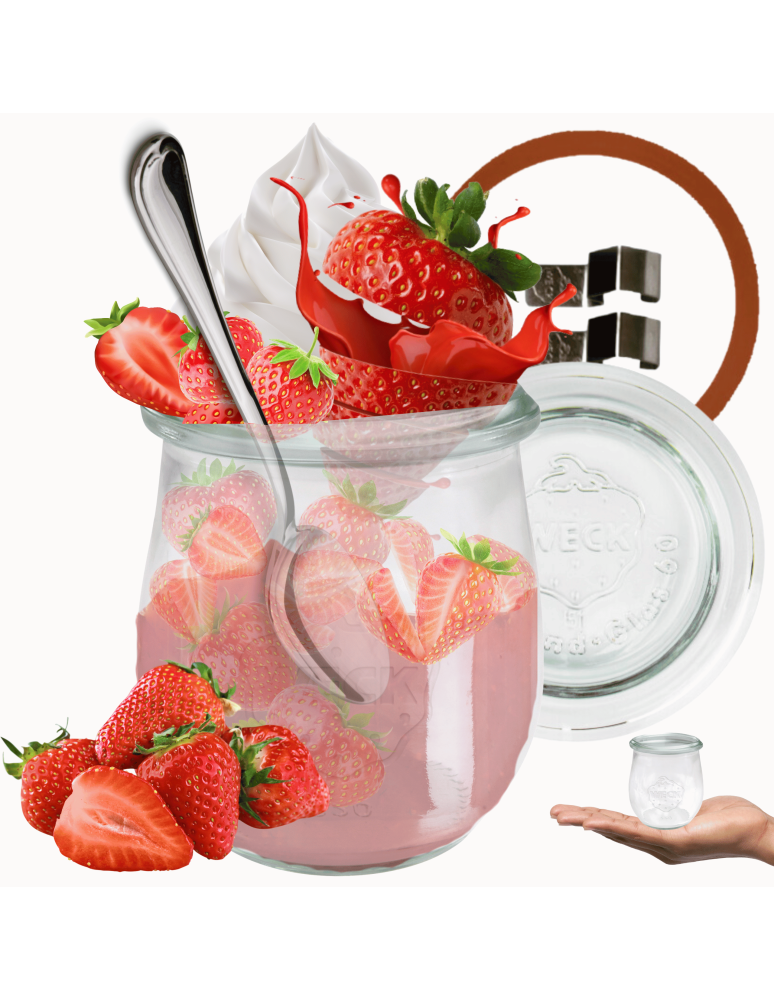 Słoiki weck - Słoik Weck 220ml przetwory TULIP żaroodporny dżem blaszki wieko gumka 1szt - product b2b.wamar.biz 1