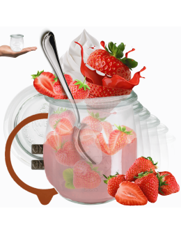 Słoiki Weck 220ml przetwory TULIP żaroodporne dżem zapinki wieko gumka 6szt