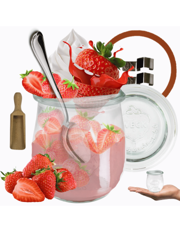 Słoik Weck 220ml przetwory TULIP żaroodporny miarka zapinki wieko gumka 1szt