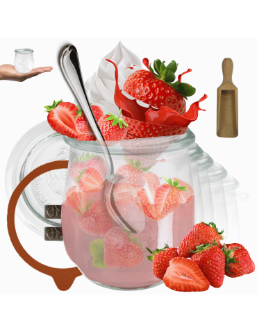 Słoiki Weck 220ml przetwory TULIP żaroodporne miarka spinki wieko gumka 6szt