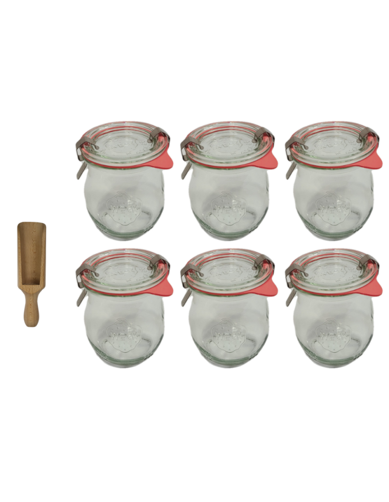 Słoiki weck - Słoiki Weck 220ml przetwory TULIP żaroodporne miarka spinki wieko gumka 6szt - product b2b.wamar.biz 2