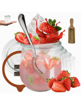 Słoiki Weck 220ml przetwory TULIP żaroodporne miara klamry wieko gumka 12szt