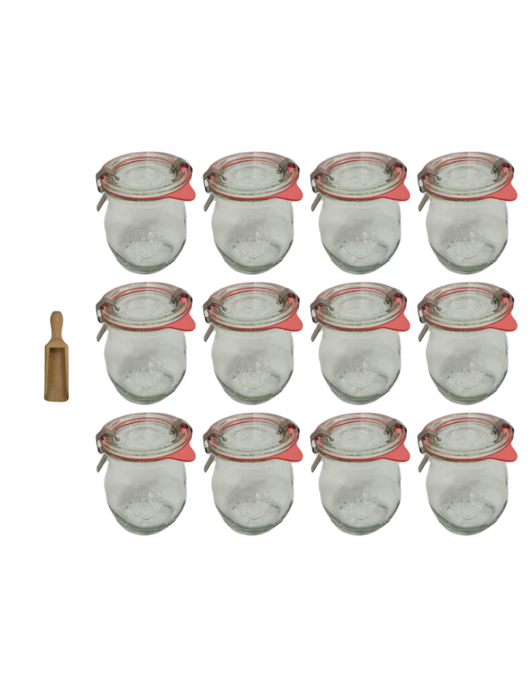 Słoiki weck - Słoiki Weck 220ml przetwory TULIP żaroodporne miara klamry wieko gumka 12szt - product b2b.wamar.biz 2