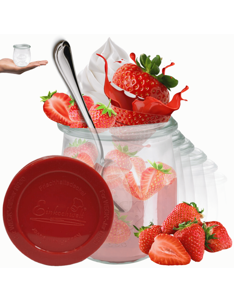 Słoiki weck - Słoiki Weck 220ml przetwory TULIP żaroodporne silikonowe wieka 12szt TRWAŁE - product b2b.wamar.biz 1
