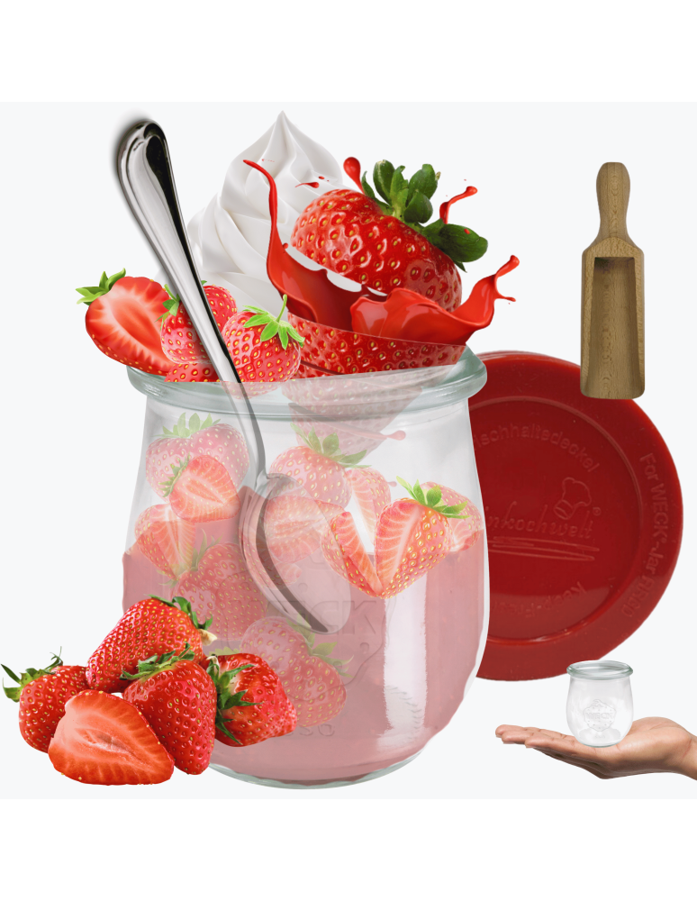 Słoiki weck - Słoik Weck 220ml na przetwory TULIP żaroodporny silikonowe wieko 1szt miarka - product b2b.wamar.biz 1