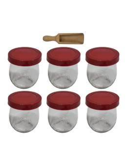 Słoiki Weck 220ml przetwory TULIP żaroodporne silikonowe wieko 6szt miarka - product 2