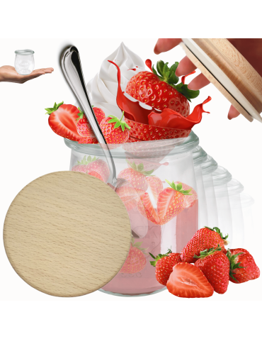 Słoiki Weck 220ml przetwory TULIP żaroodporne drewniane wieka 6szt SOLIDNE