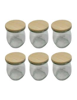 Słoiki Weck 220ml przetwory TULIP żaroodporne drewniane wieka 6szt SOLIDNE - product 2
