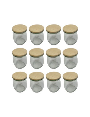 Słoiki Weck 220ml przetwory TULIP żaroodporne drewniane wieka 12szt SOLIDNE - produkt 2