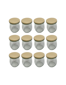 Słoiki Weck 220ml przetwory TULIP żaroodporne drewniane wieka 12szt SOLIDNE - product 2