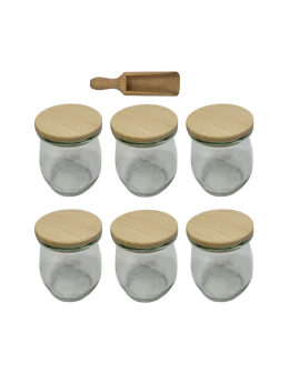 Słoiki Weck 220ml przetwory TULIP żaroodporne drewniane wieka 6szt miarka - product 2