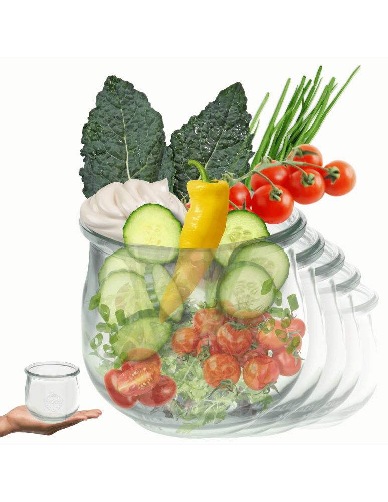 Słoiki weck - Słoiki Weck 370 ml słoiki szklane ozdobne TULIP na deserki pucharki 6szt - product b2b.wamar.biz 1