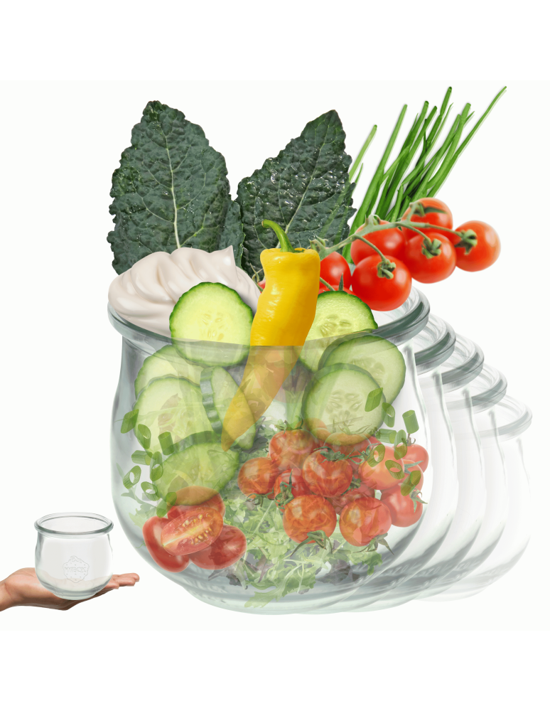Słoiki weck - Słoiki Weck 370 ml słoiki szklane ozdobne TULIP na deserki pucharki 12szt - product b2b.wamar.biz 1