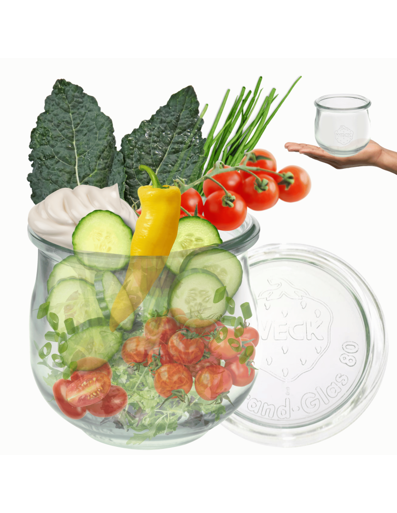 Słoiki weck - Słoik Weck 370 ml słoik szklany ozdobny TULIP na deser wieko szklane 1szt - product b2b.wamar.biz 1