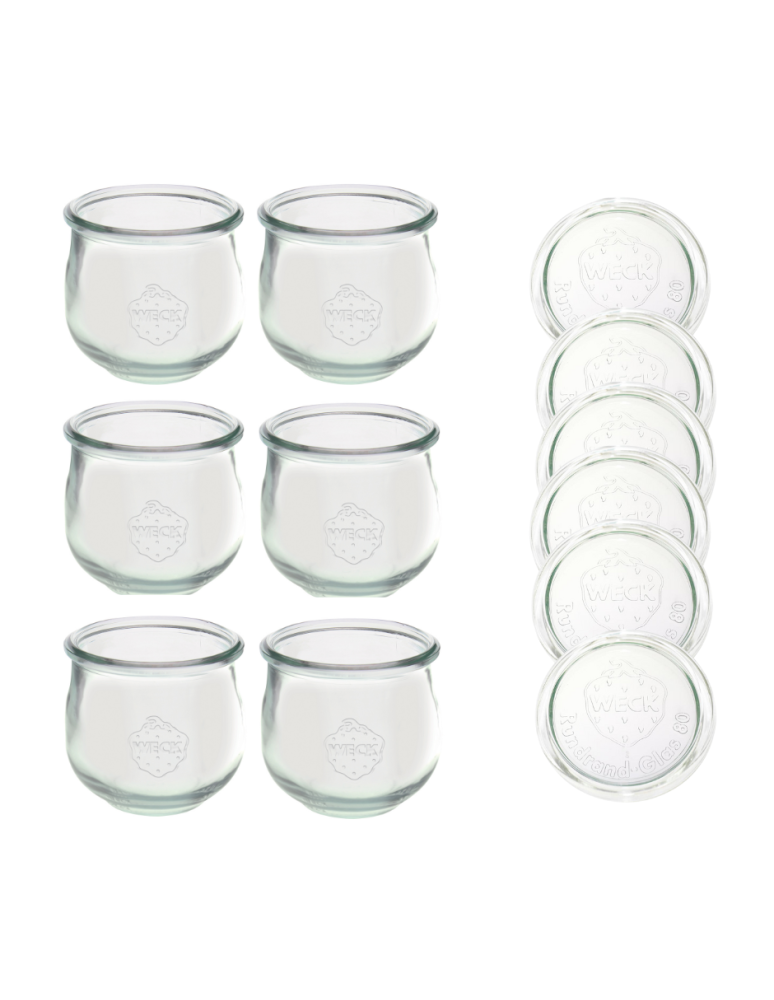 Słoiki weck - Słoiki Weck 370 ml słoiki szklane ozdobne TULIP przyprawy wieka szklane 6szt - product b2b.wamar.biz 2