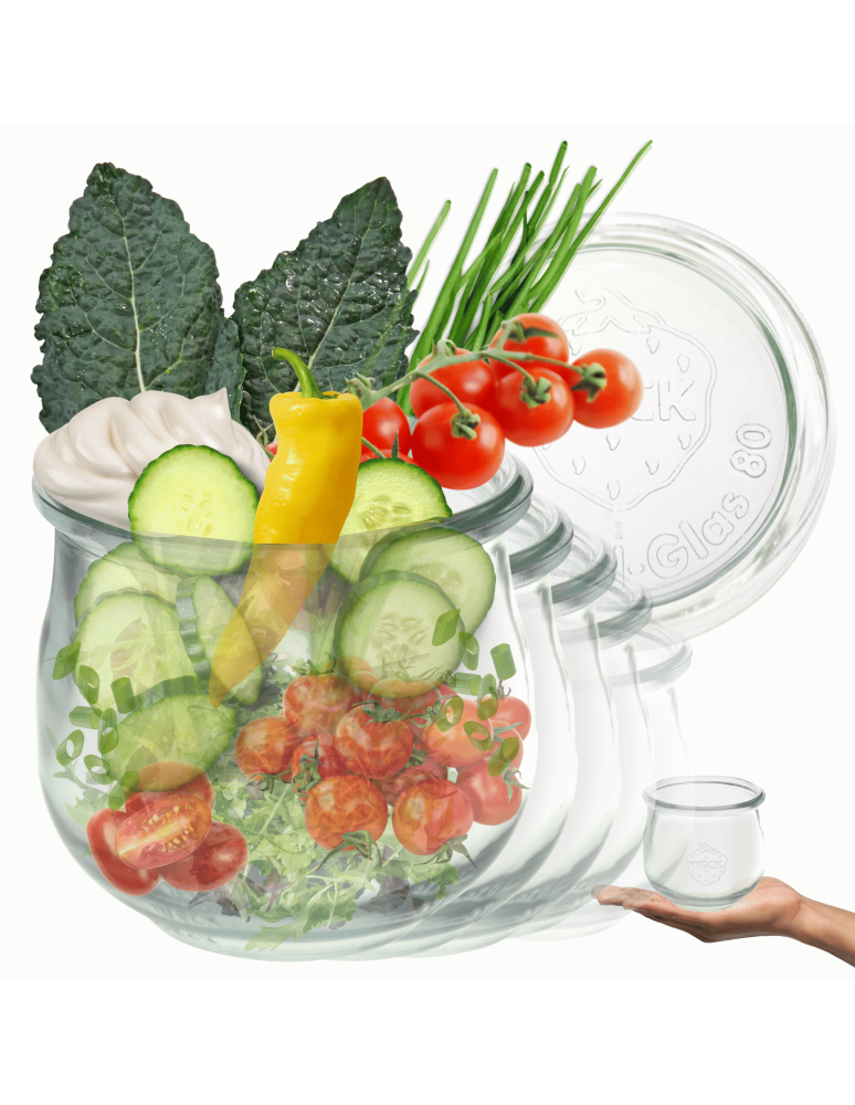 Słoiki weck - Słoiki Weck 370 ml słoiki szklane ozdobne TULIP przyprawy wieka szkło 12szt - product b2b.wamar.biz 1