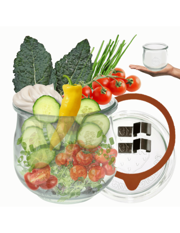 Słoik Weck 370 ml przetwory TULIP żaroodporny dżem zapinki wieko gumka 1szt