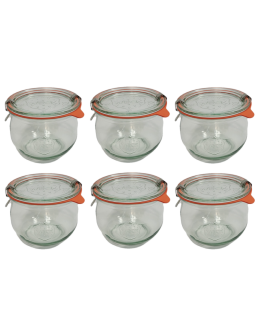 Słoiki Weck 370 ml przetwory TULIP żaroodporne dżem zapinki wieko gumka 6szt - product 2