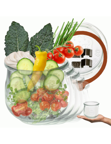 Słoiki Weck 370ml przetwory TULIP żaroodporne dżem zapinki wieko gumka 12szt