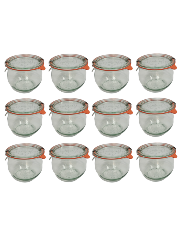 Słoiki Weck 370ml przetwory TULIP żaroodporne dżem zapinki wieko gumka 12szt - product 2