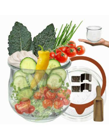 Słoik Weck 370ml przetwory TULIP żaroodporny miarka zapinki wieko gumka 1szt