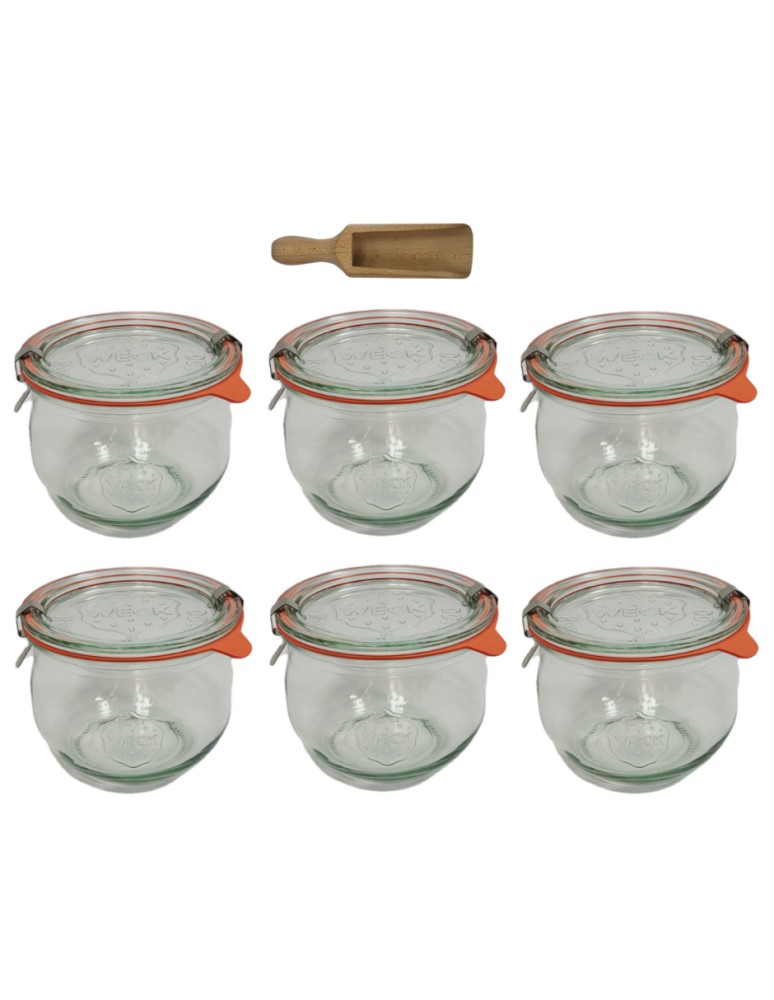 Słoiki weck - Słoiki Weck 370ml przetwory TULIP żaroodporne miarka spinki wieko gumka 6szt - product b2b.wamar.biz 2