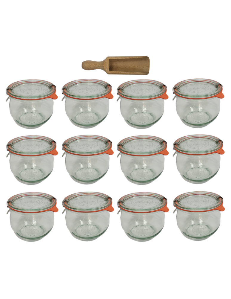 Słoiki weck - Słoiki Weck 370ml przetwory TULIP żaroodporne miara spinki wieko gumka 12szt - product b2b.wamar.biz 2