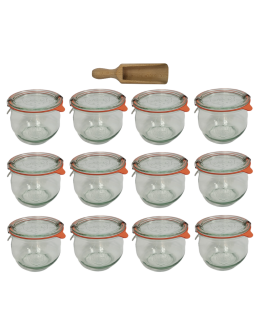 Słoiki Weck 370ml przetwory TULIP żaroodporne miara spinki wieko gumka 12szt - product 2