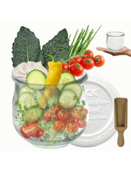 Słoik Weck 370ml na przetwory TULIP żaroodporny plastikowe wieko MIARKA 1szt