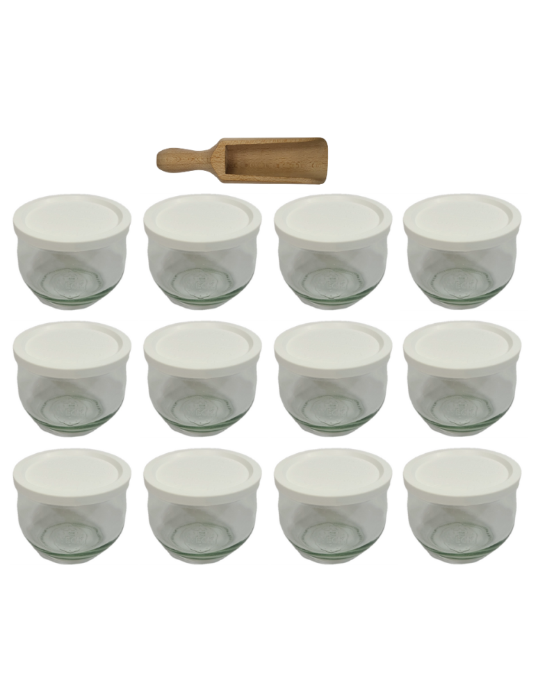 Słoiki weck - Słoiki Weck 370ml przetwory TULIP żaroodporne plastikowe wieka MIARKA 12szt - product b2b.wamar.biz 2