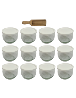 Słoiki Weck 370ml przetwory TULIP żaroodporne plastikowe wieka MIARKA 12szt - product 2