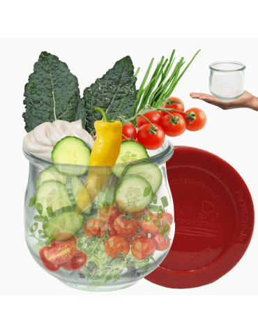 Słoik Weck 370ml na przetwory TULIP żaroodporny silikonowe wieko 1szt TRWAŁE