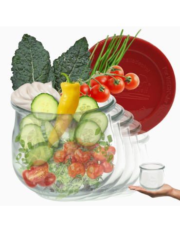 Słoiki Weck 370ml przetwory TULIP żaroodporne silikonowe wieka 6szt TRWAŁE