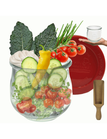 Słoik Weck 370ml na przetwory TULIP żaroodporny silikonowe wieko 1szt miarka