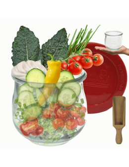 Słoik Weck 370ml na przetwory TULIP żaroodporny silikonowe wieko 1szt miarka